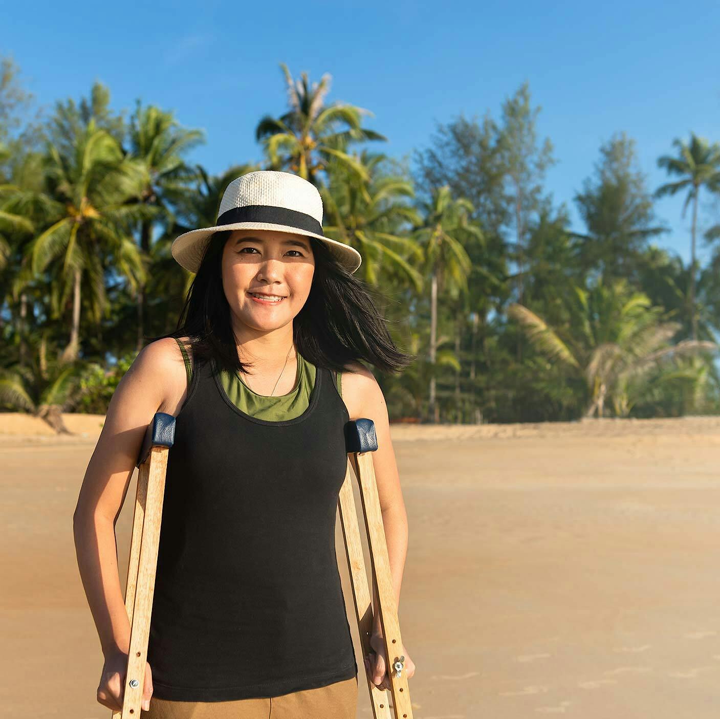 Beach crutches