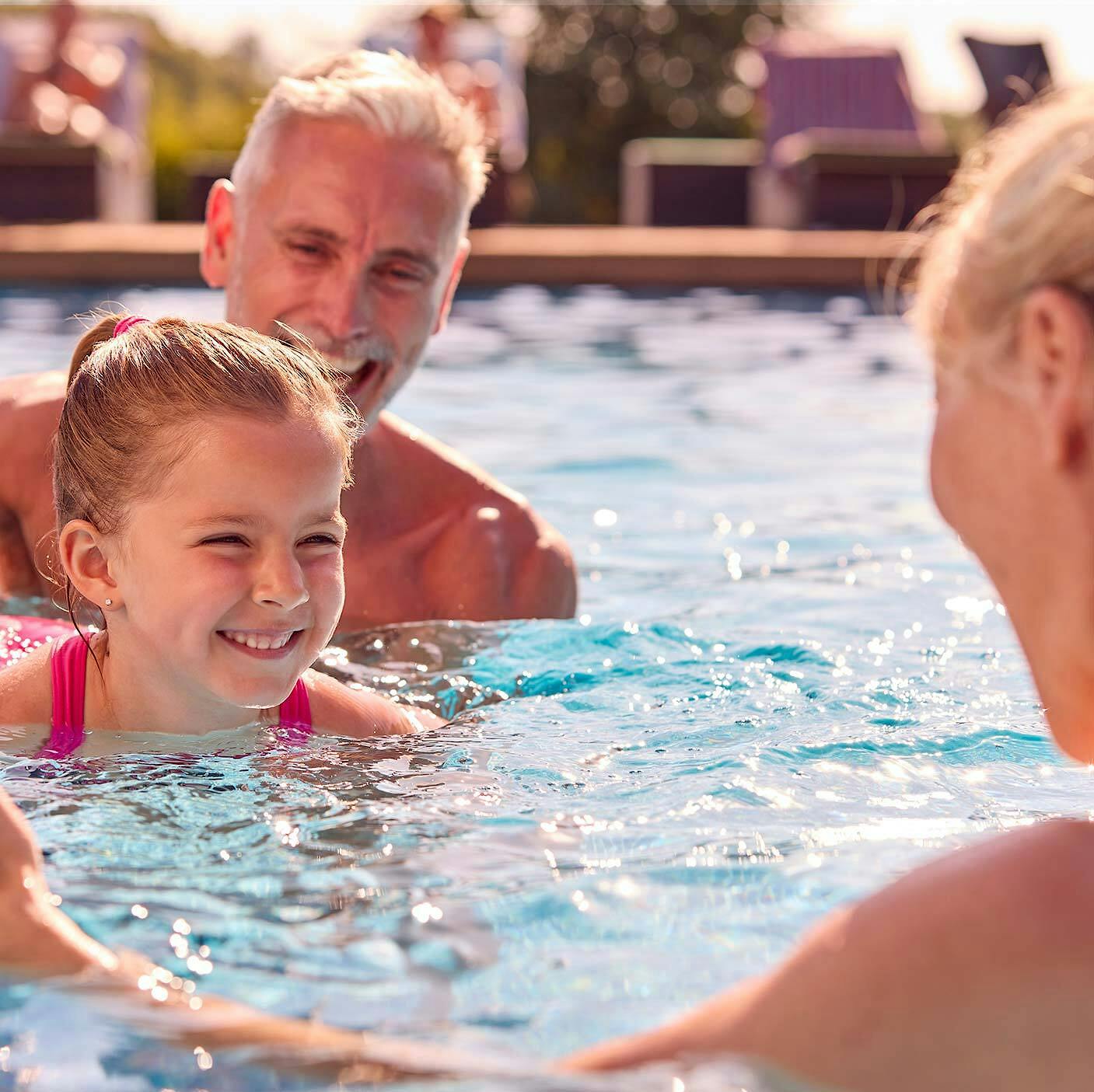 Grandparents child pool