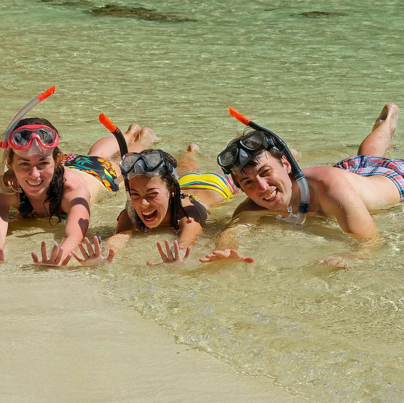 Snorkels in sand