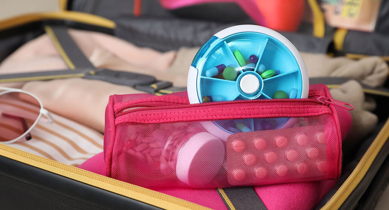 Medication in suitcase